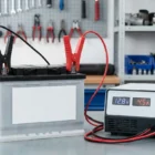 Podłączenie akumulatora do prostownika.