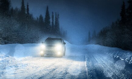 Oświetlenie samochodowe a zima