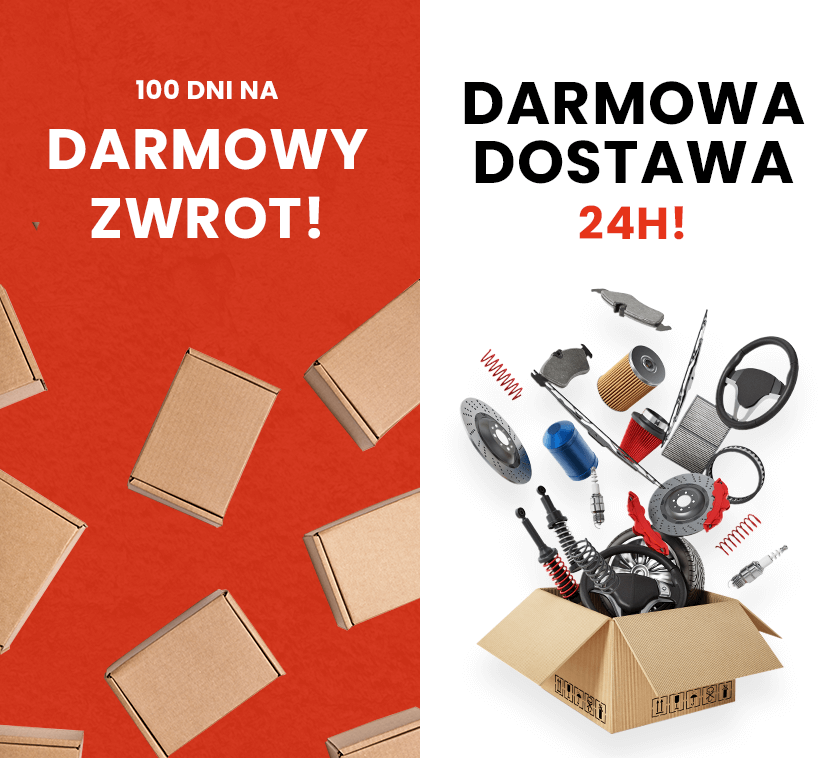 100 dni na darmowy zwrot / Darmowa dostawa 24h